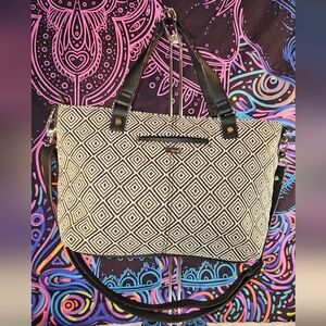 Thirty-one Jewel Black and White Geometric Patterned Women's Bag